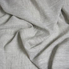Custom Burano Linen-Blend Sheer S-Fold Single Panel Curtain & Track Set